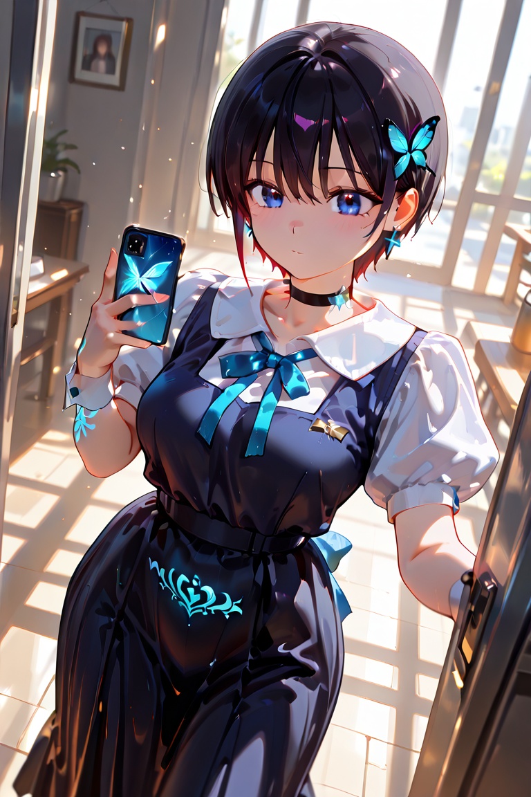smartphone,  subjective view of holding phone,  one girl on Tensor.Art