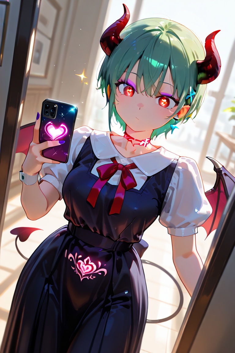 Close-up,  smartphone,  subjective view of holding phone on Tensor.Art