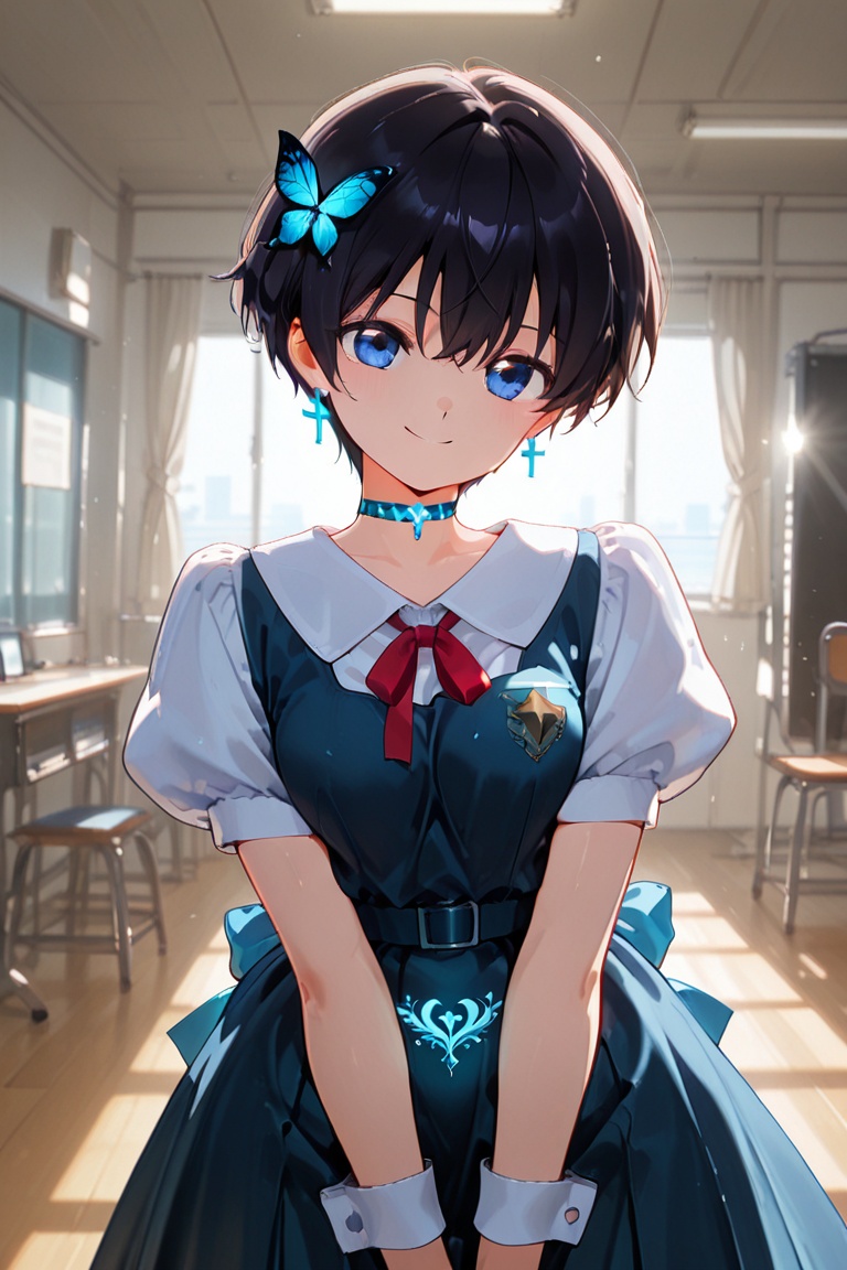 Photoshoot,  girl's photoshoot (pubic tattoo ＆Shining mark on girl's skirt) 👗 (very long skirt) Girls' uniform,  long dre...