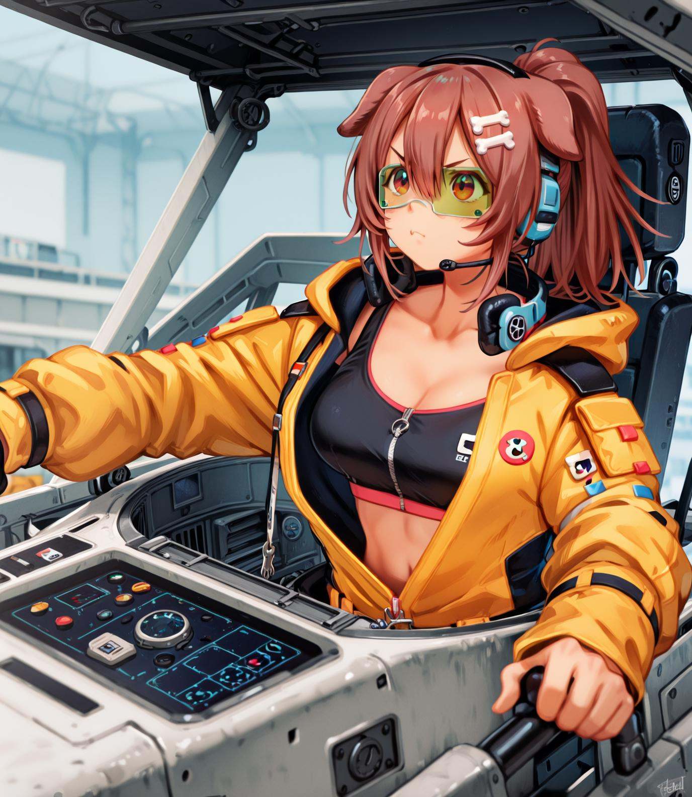 mecha pilot,  cockpit,  scouter on Tensor.Art