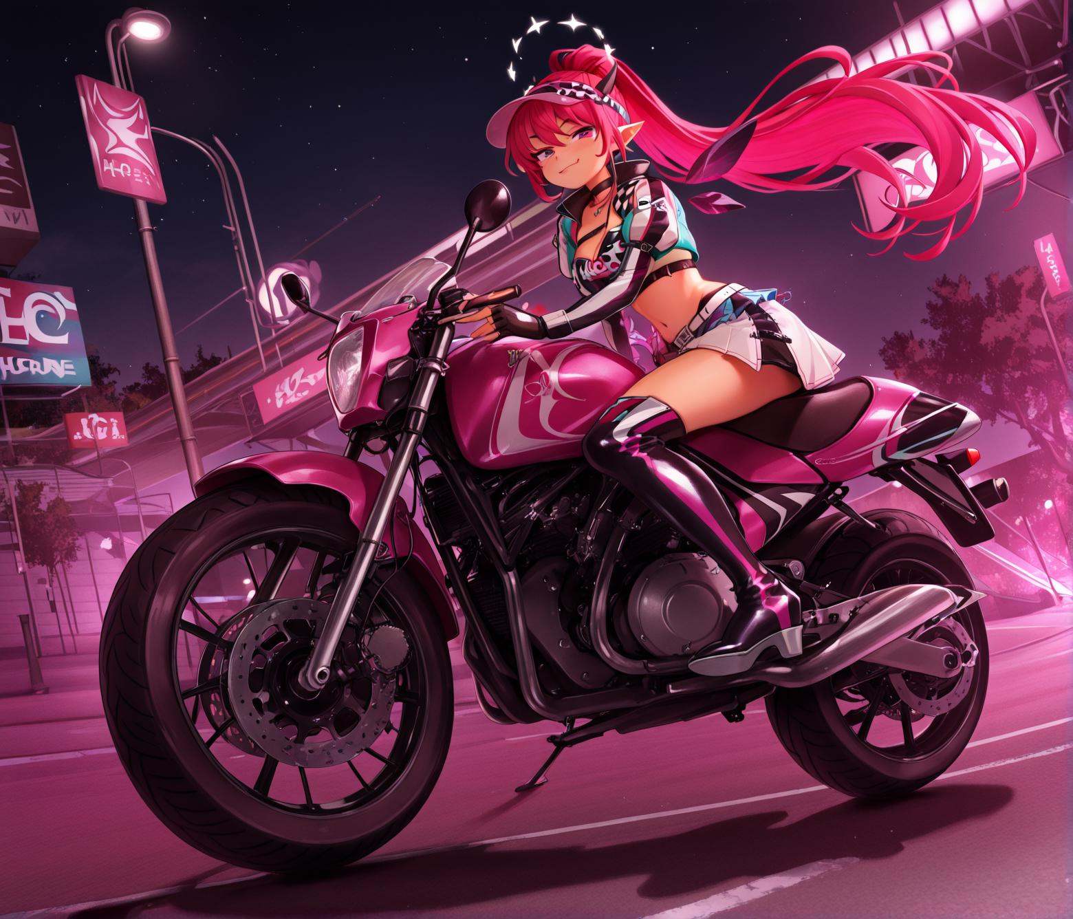 street,  night,  wide shot on Tensor.Art