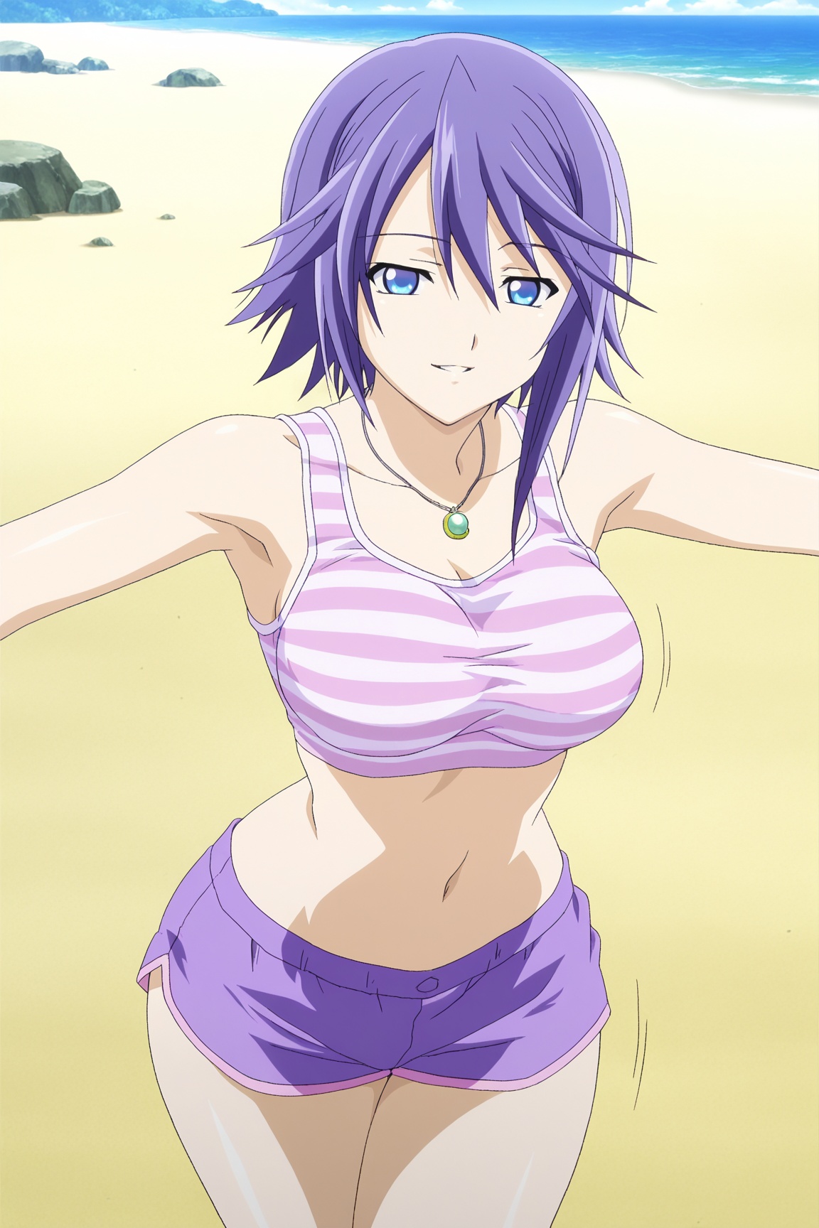 1girl,  Mizore Shirayuki,  purple hair on Tensor.Art