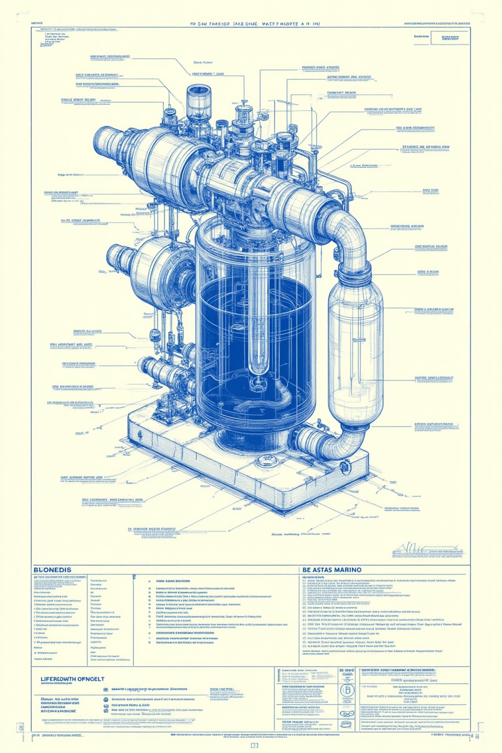 ddd Black and white line drawing The image is a technical drawing of a complex apparatus likely a scientific or engineerin...