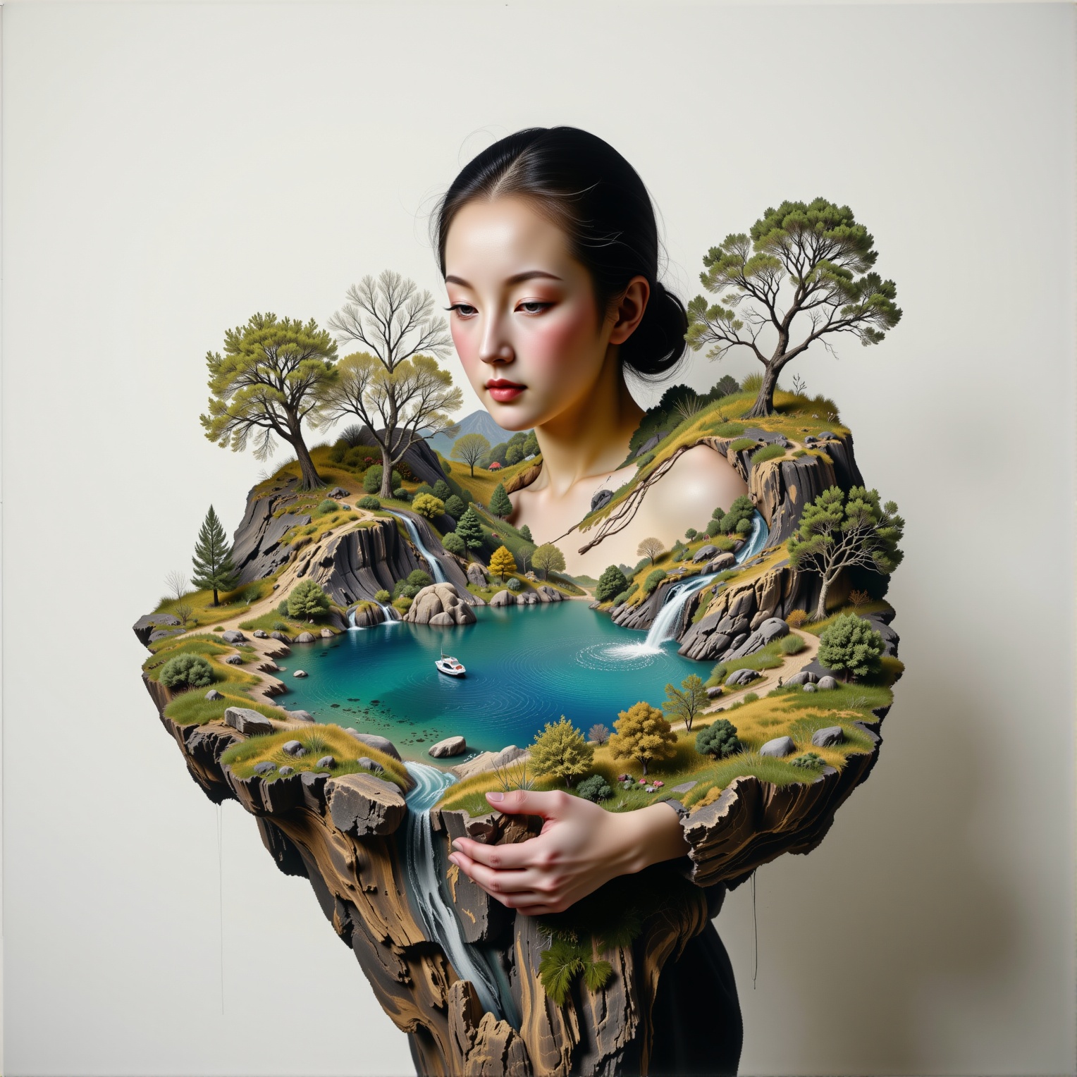 surreal,  simple background,  white background on Tensor.Art