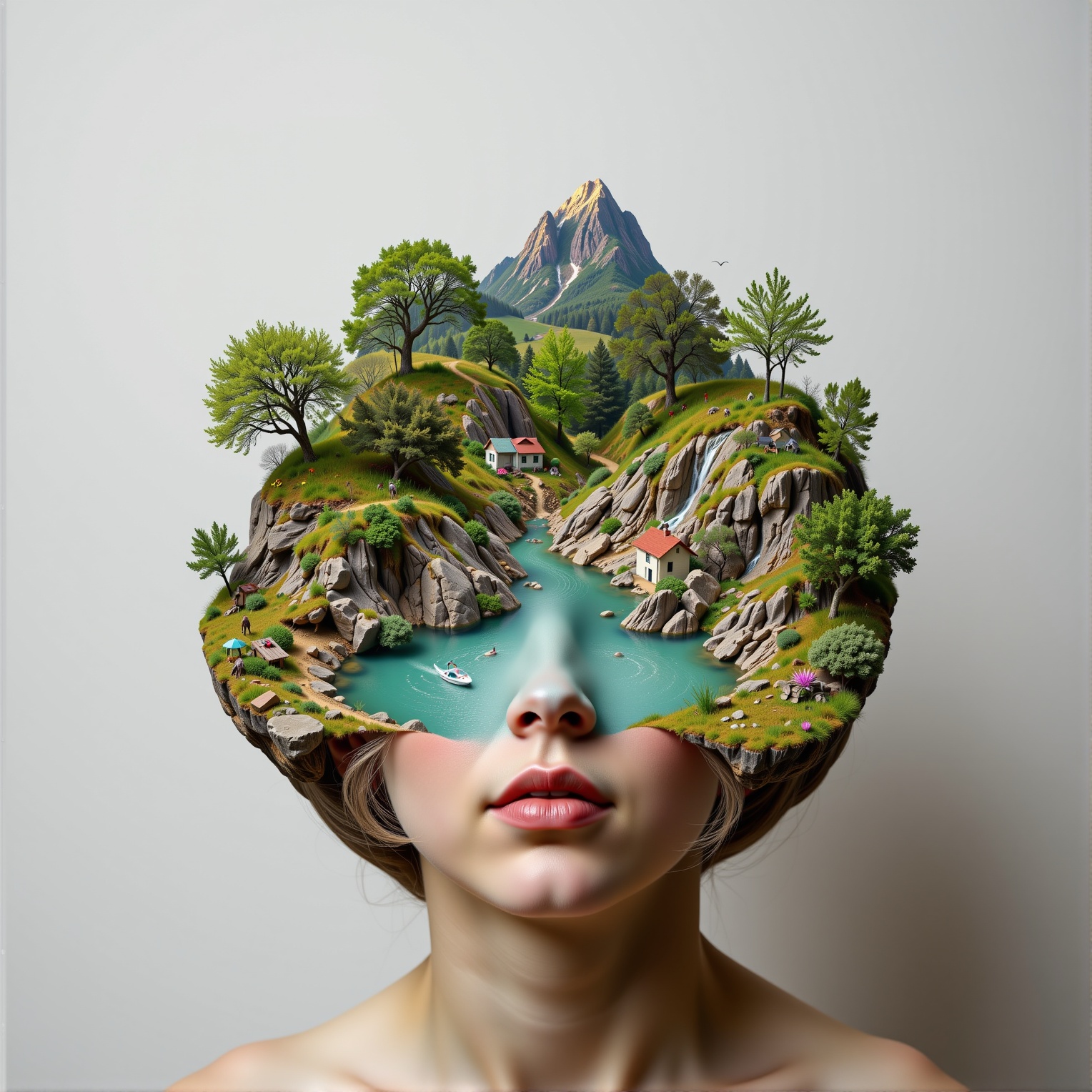 surreal,  simple background,  white background on Tensor.Art