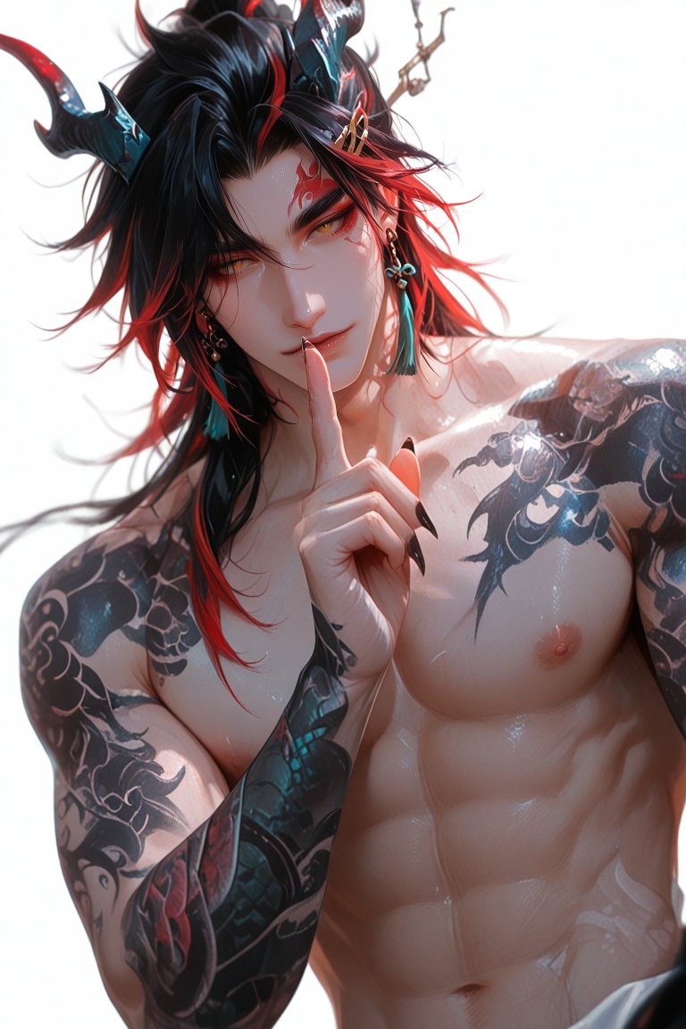 1boy,  male focus,  long hair on Tensor.Art