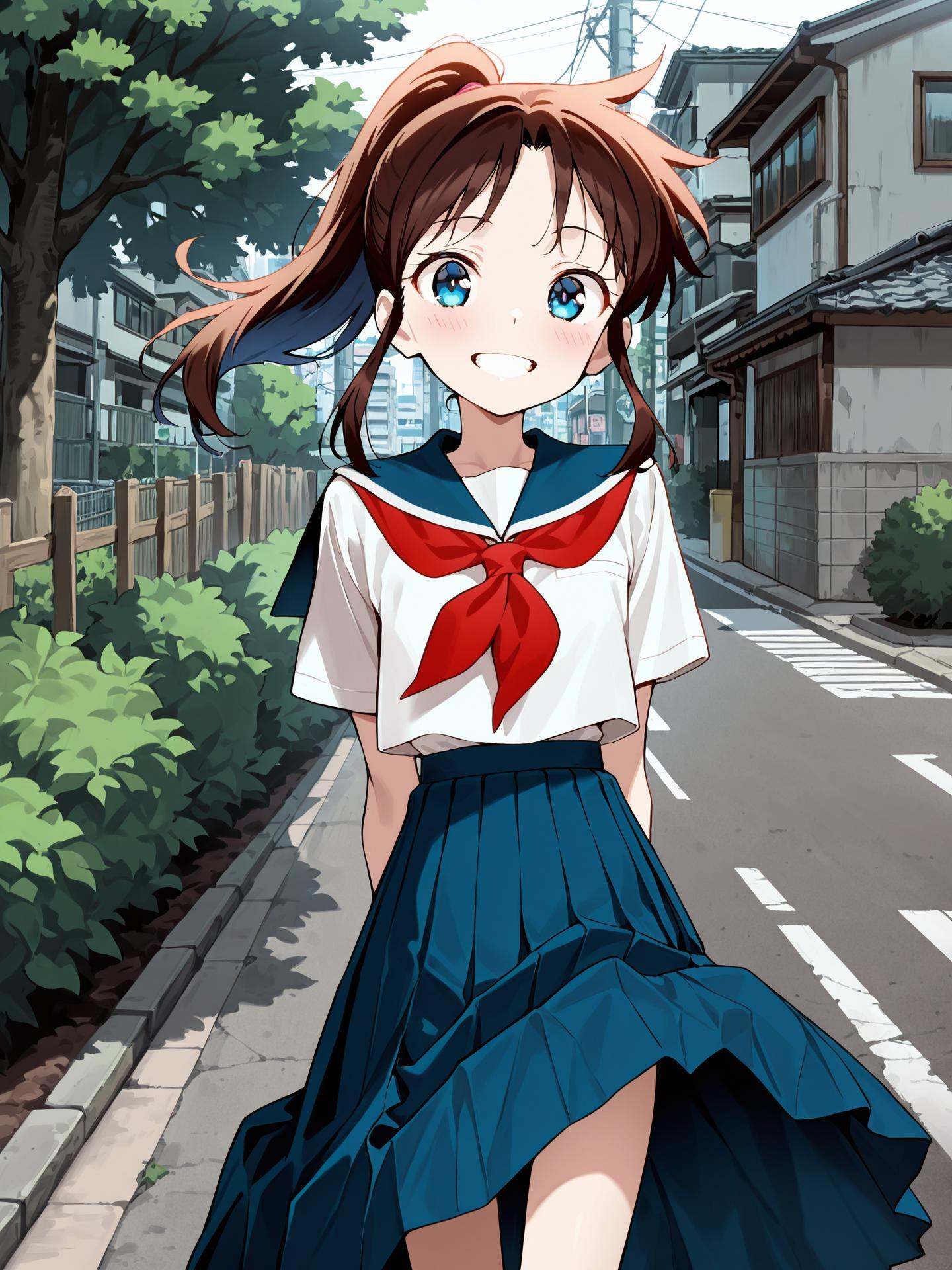 minesayakablue eyes,  brown hair,  long hair on Tensor.Art