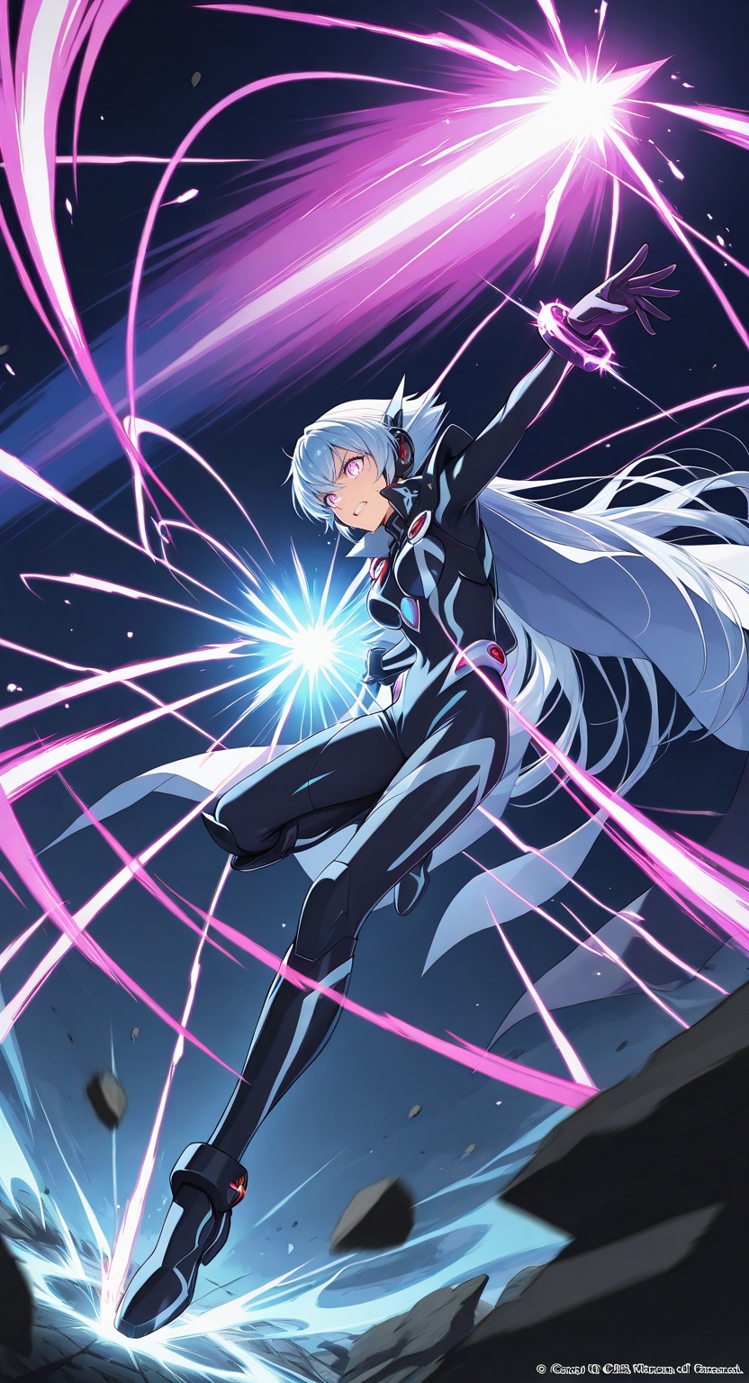 (neon light surge,  radiant beam illumination,  high-speed energy effects) on Tensor.Art