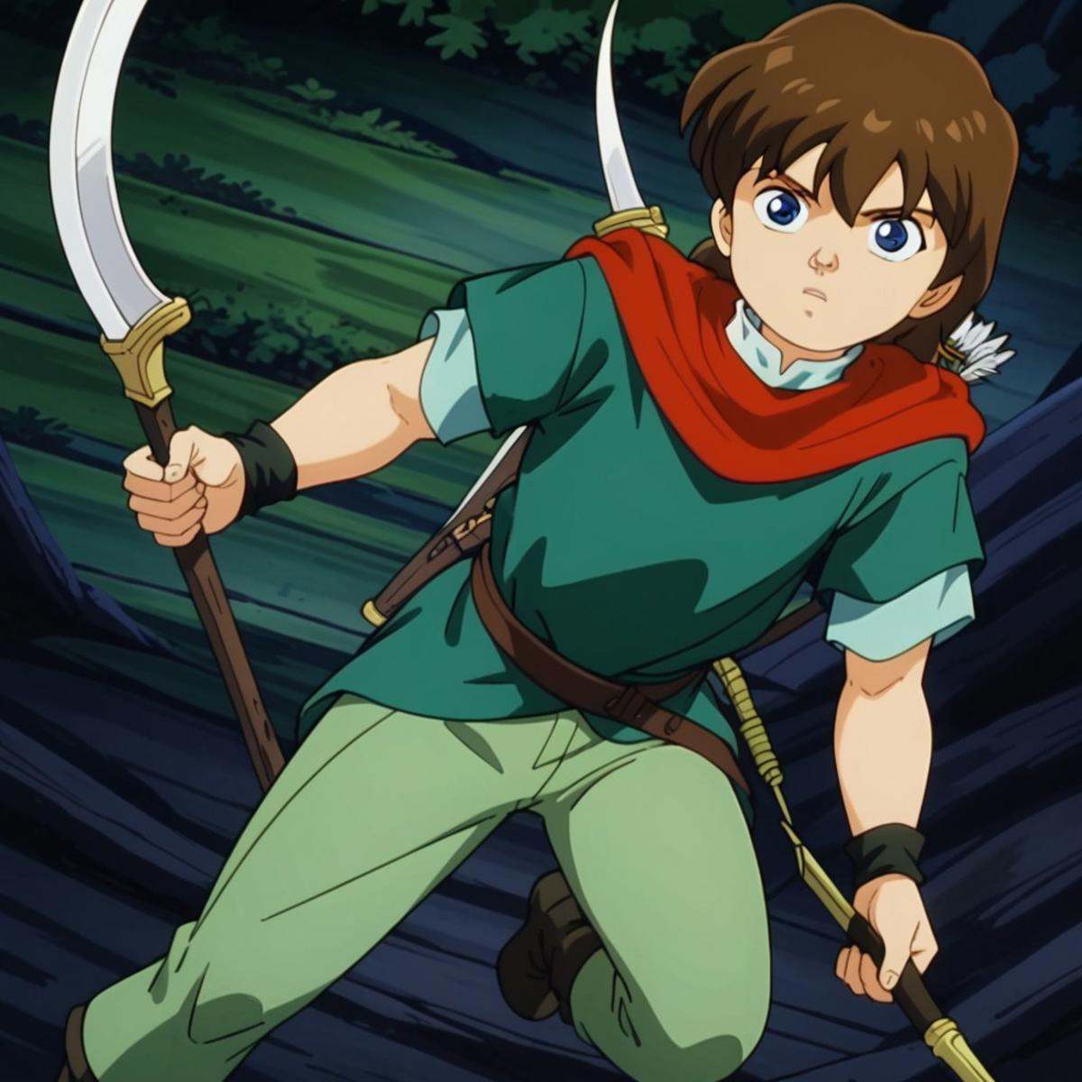 weapon,  1boy,  solo on Tensor.Art