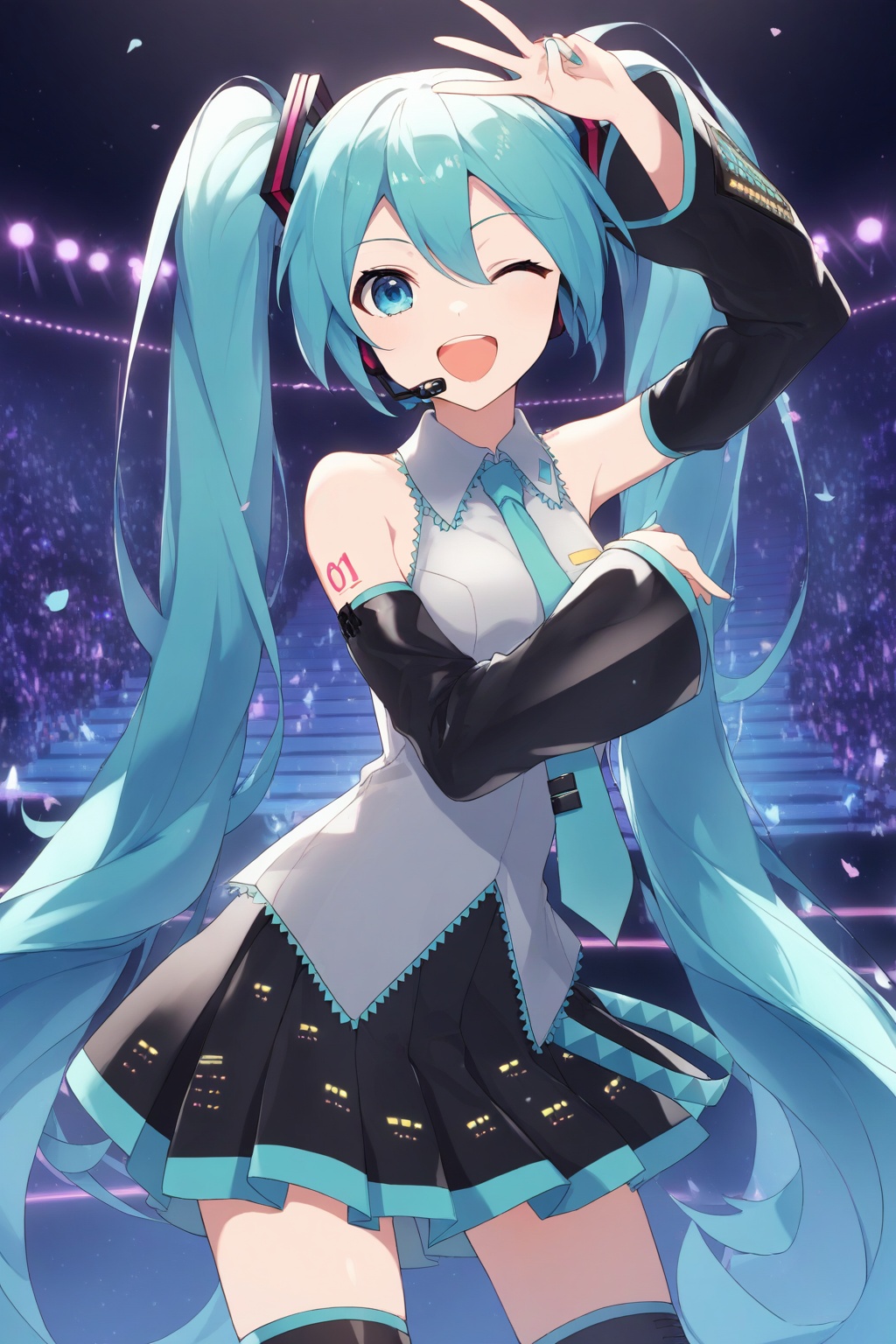 1girl,  hatsune miku,  vocaloid on Tensor.Art