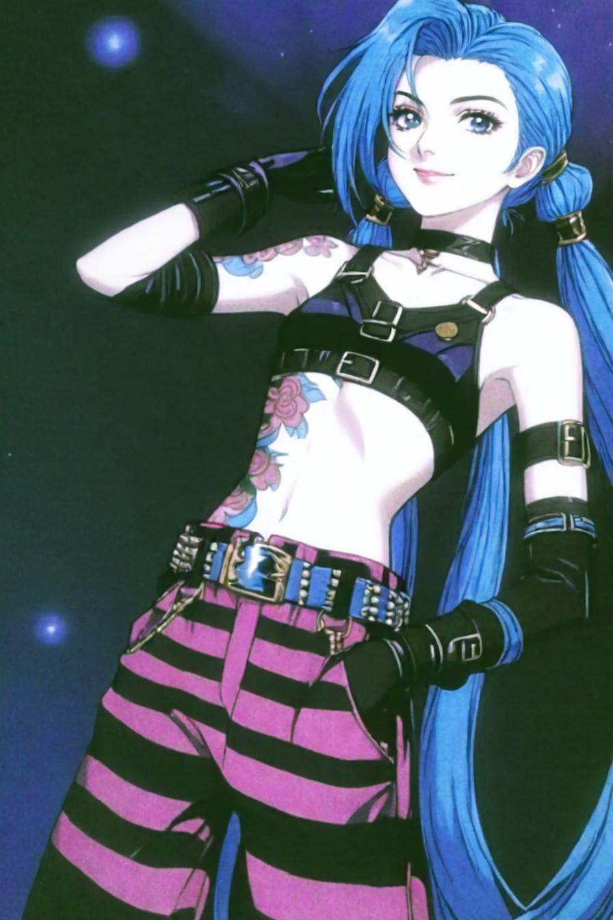 jinx,  blue hair,  pale skin on Tensor.Art
