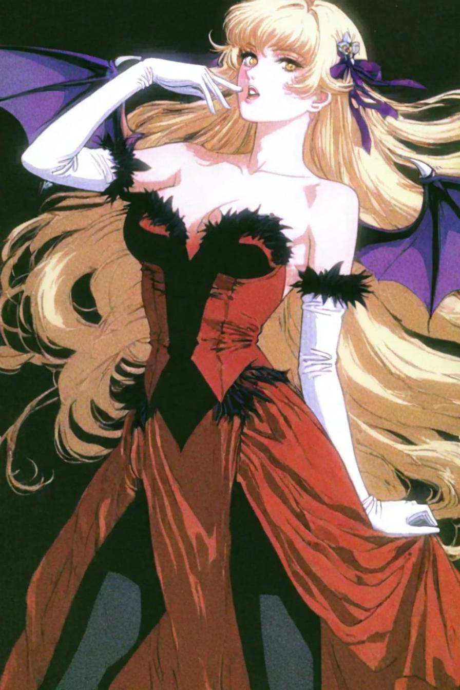 kiss-shot acerola-orion heart-under-blade,  very long hair,  blonde hair on Tensor.Art