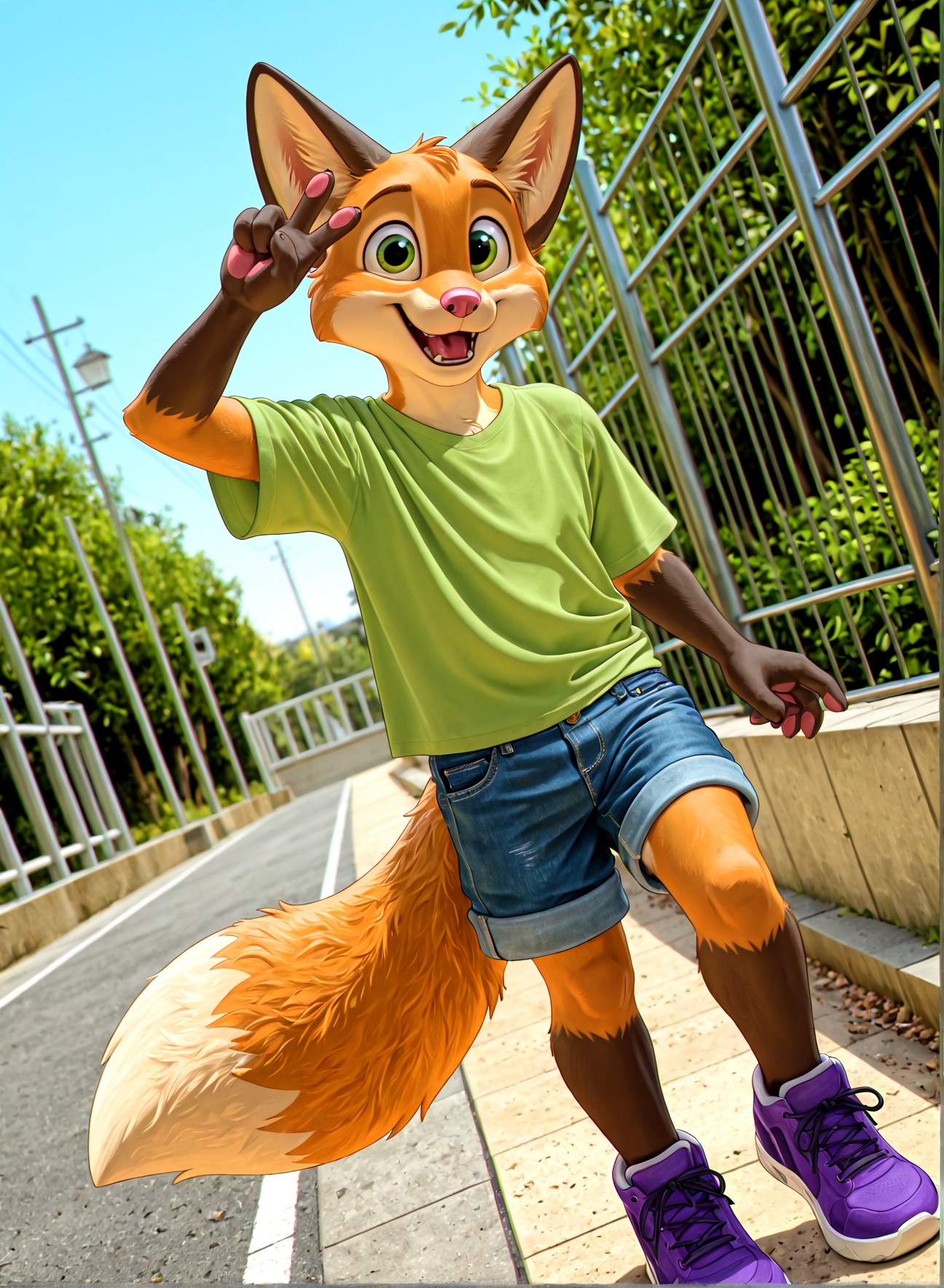 1boy,  Kyle,  red fox on Tensor.Art