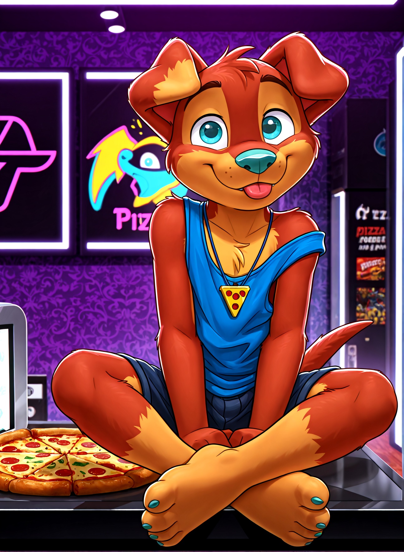1boy,  pizza pup,  clothed on Tensor.Art