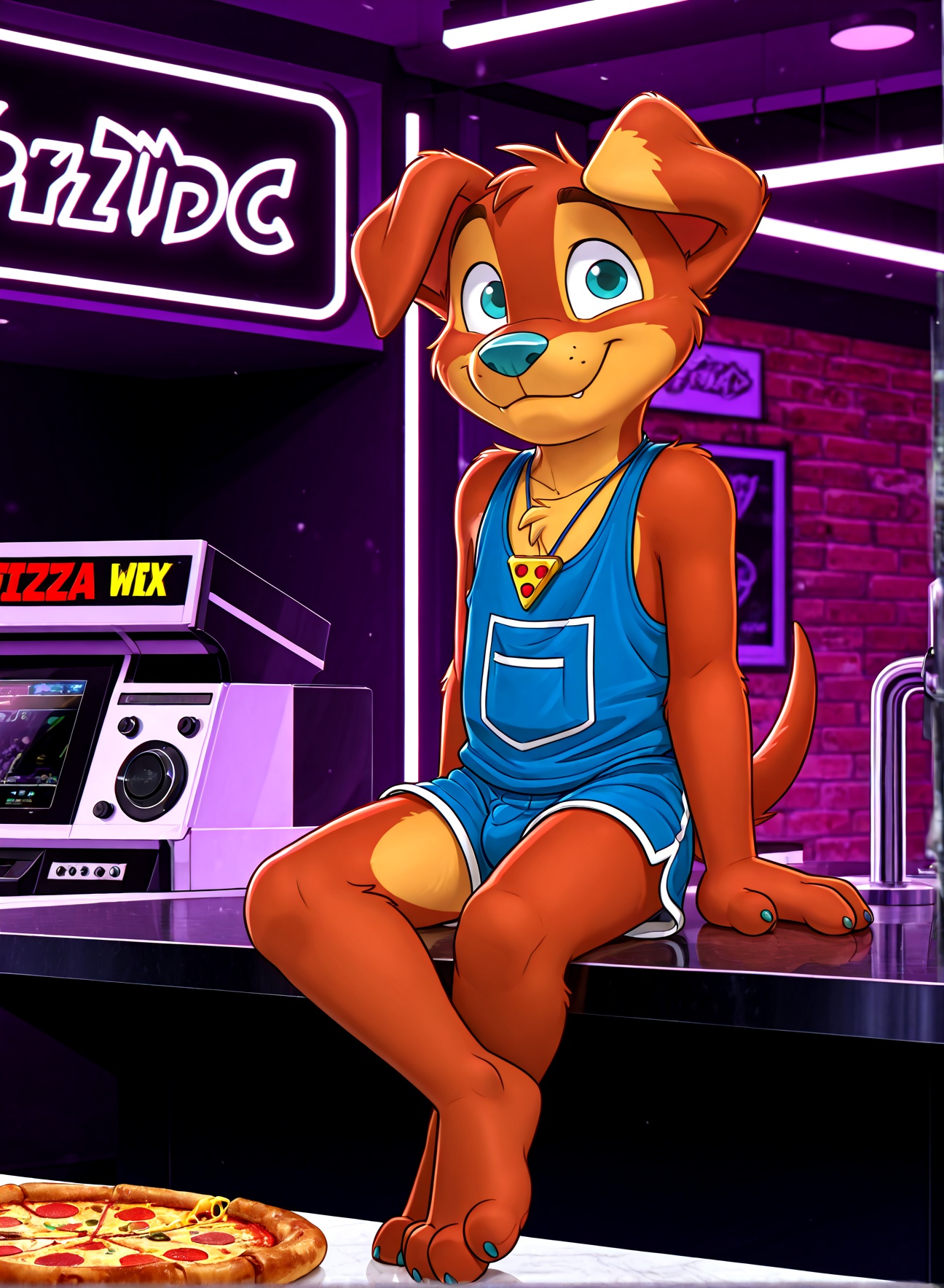 1boy,  pizza pup,  clothed on Tensor.Art
