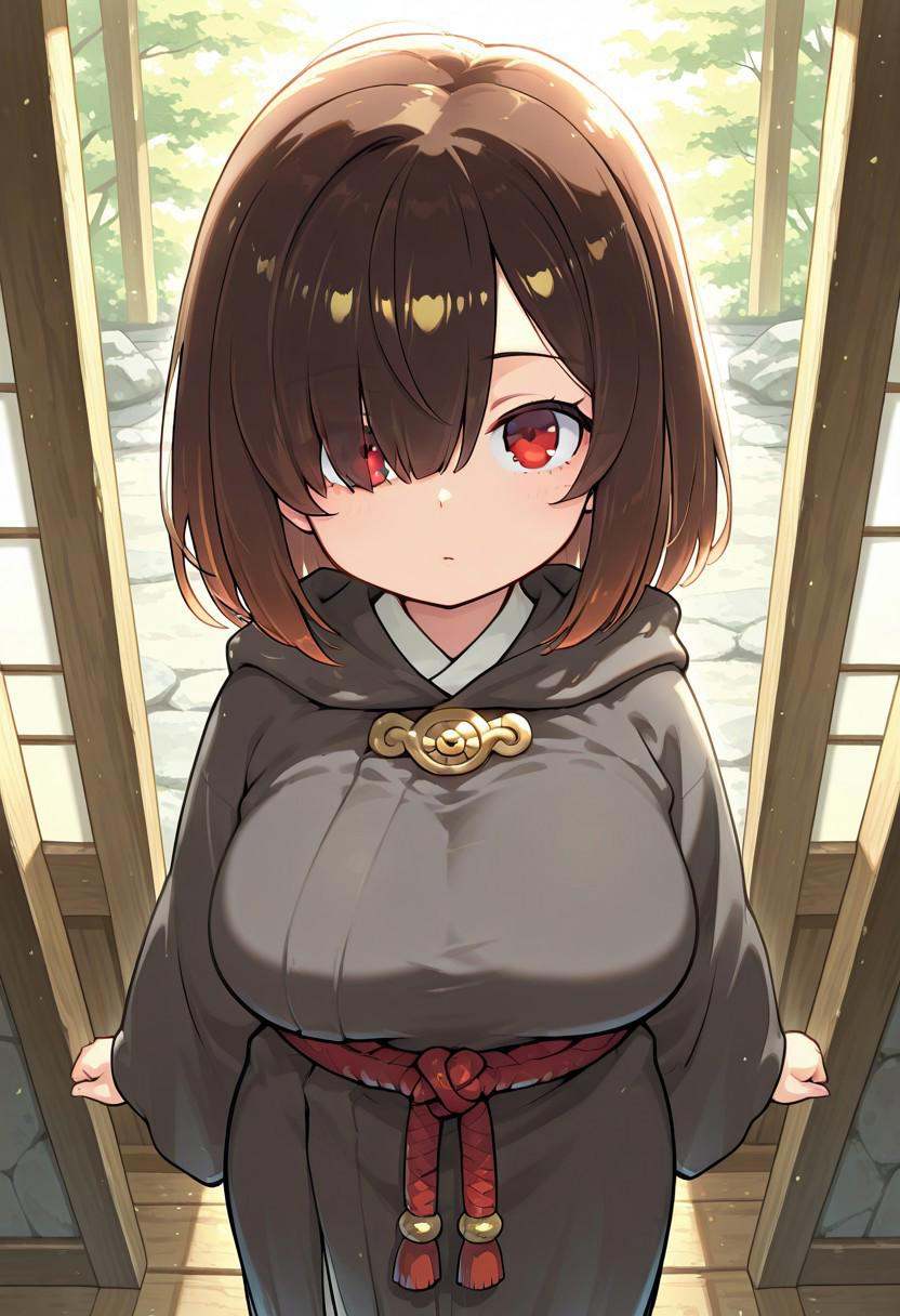 seuraisag0,  monk robe,  brown hair on Tensor.Art