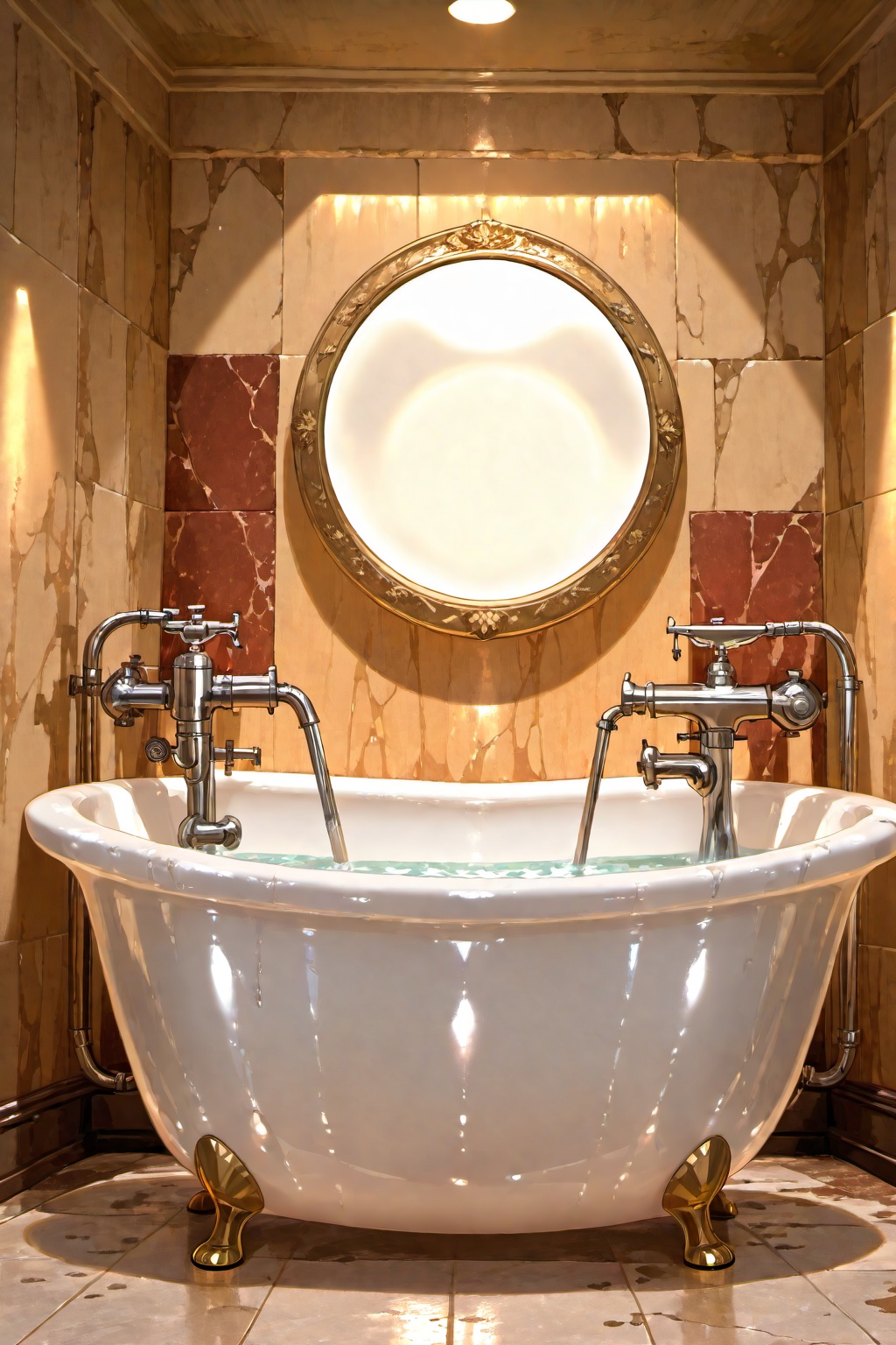 An industrial-style bathroom with exposer pipes,  concrete walls ,  and a freestandikn metal bathtub. The design includes...