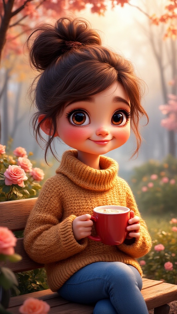 cute cartoon character,  big shiny eyes,  round cheeks on Tensor.Art