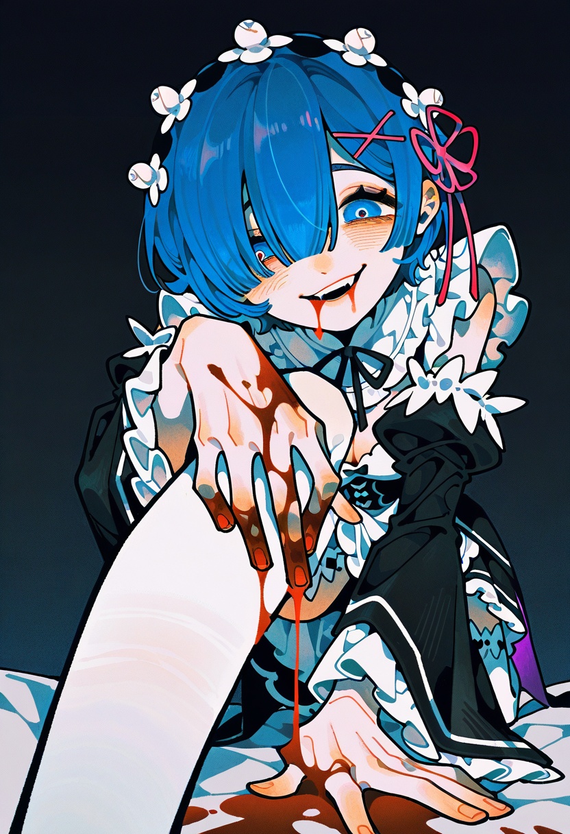 rem \(re:zero\),  1girl,  all fours on Tensor.Art