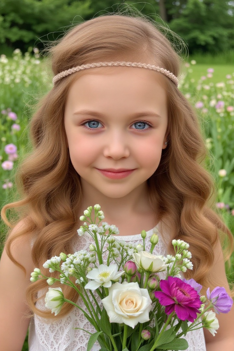 A high-resolution,  realistic,  portrait-style a girl 8 year-old on Tensor.Art
