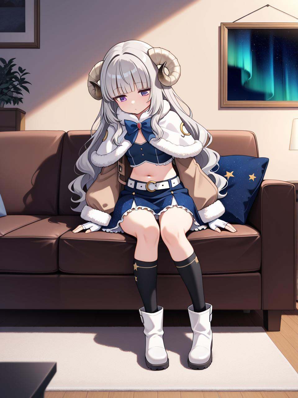 aurora_atria,  gray hair,  long hair on Tensor.Art