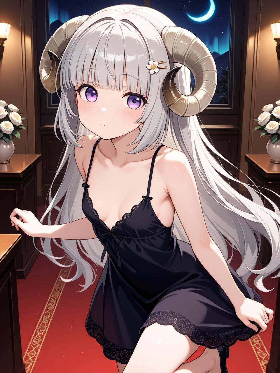 aurora_atria,  gray hair,  long hair on Tensor.Art