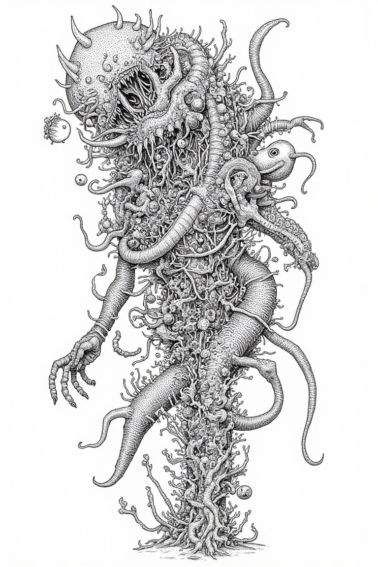 underworld creature ,  drawing on Tensor.Art