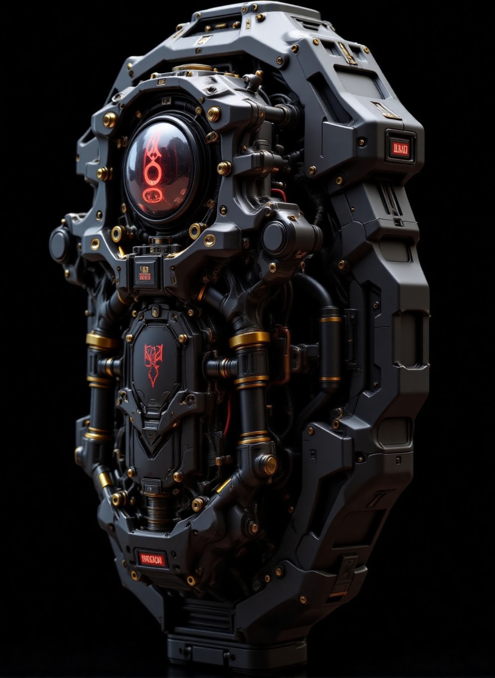 Design a motorcycle that looks like it was forged in the heart of a collapsing star. Its angular frame is constructed from...