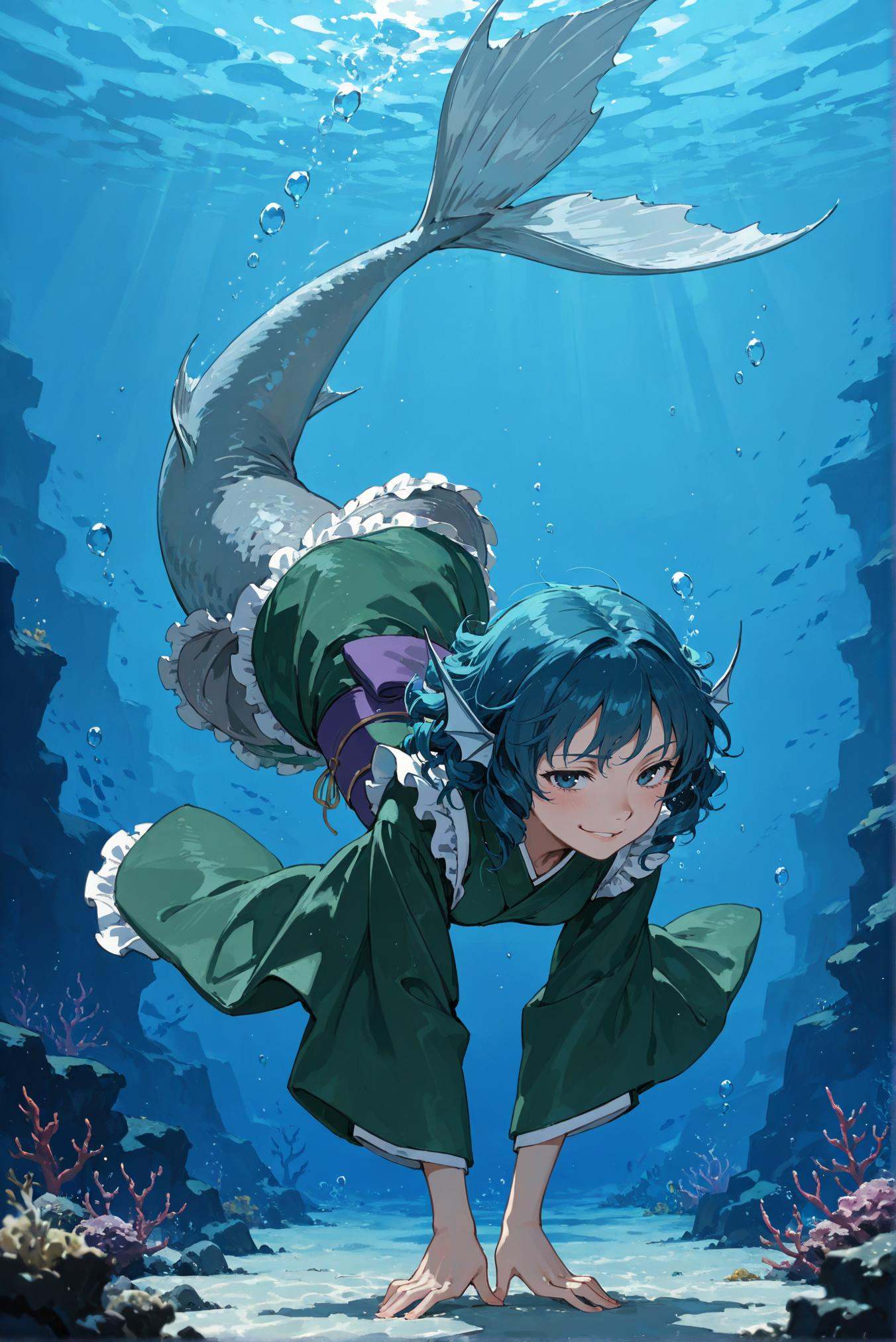 wakasagihime,  underwater,  mermaid on Tensor.Art