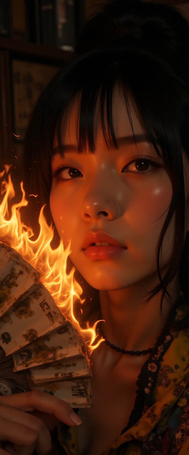 An extreme close-up of an enigmatic character from an epic fantasy realm,  rendered with stunning 8k resolution and HDR te...