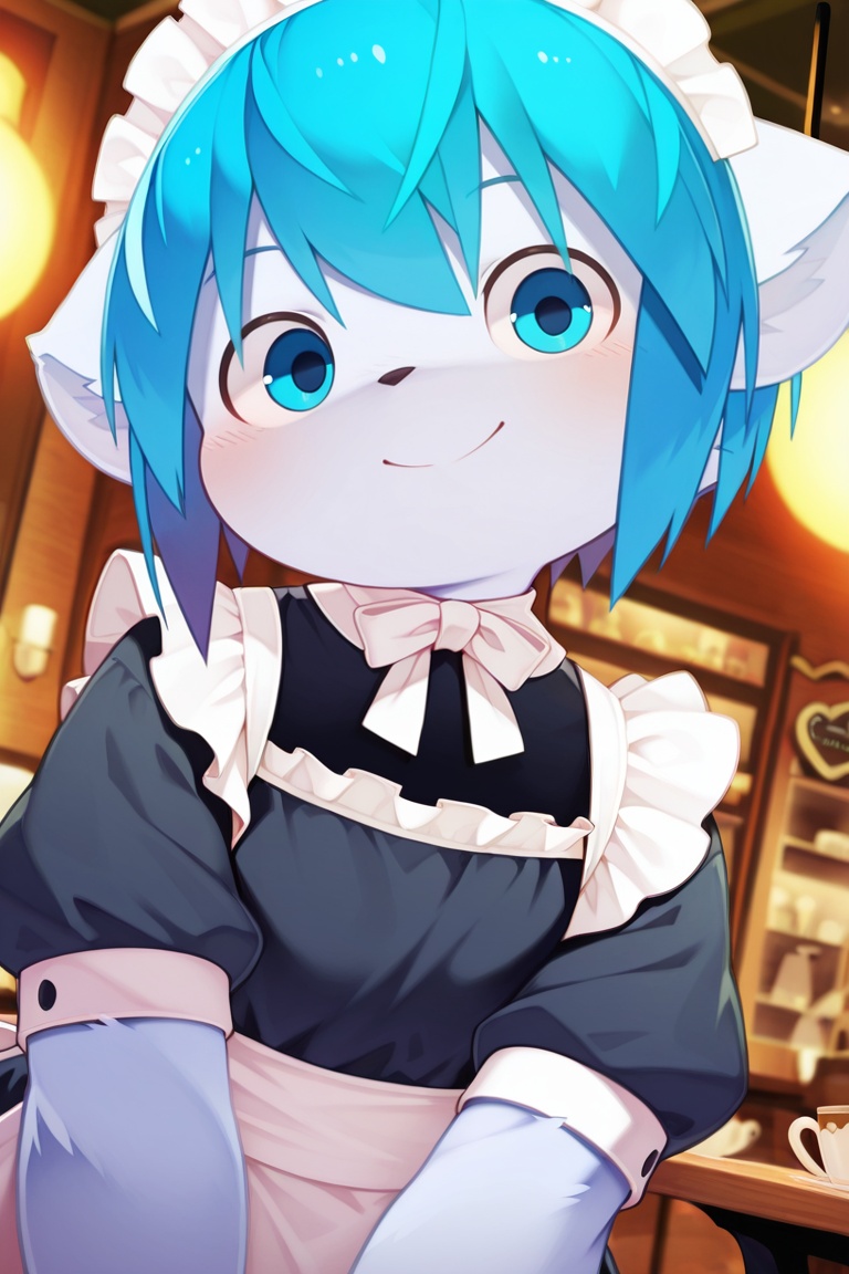 solo,  1boy,  blue hair on Tensor.Art