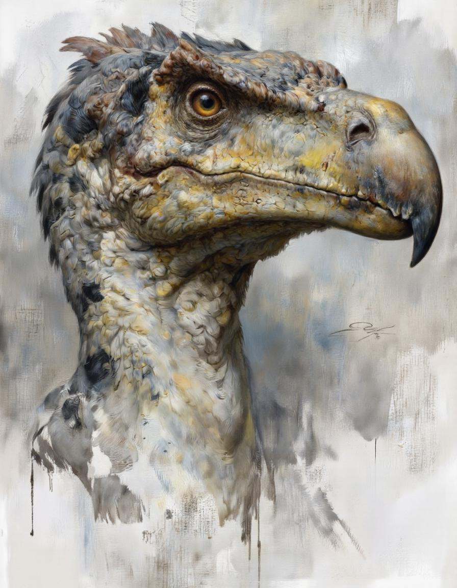 Dorotanima style.A realistic and detailed digital illustration of a velociraptor,  a mythical creature from the Jurassic p...