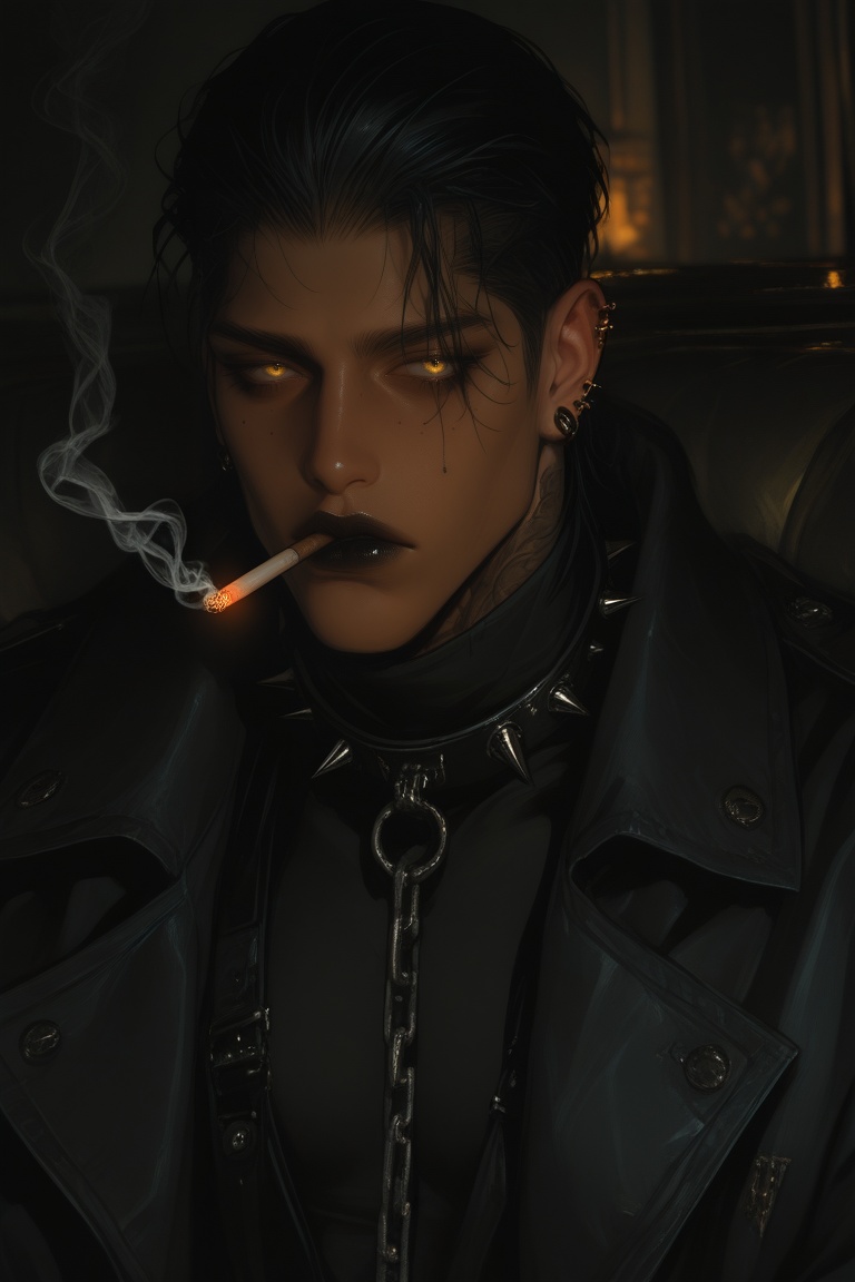 male,  androgynous,  dark ebony skin on Tensor.Art
