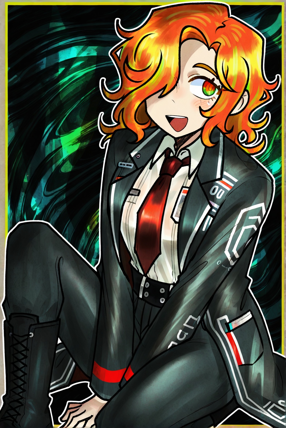 1girl,  solo,  orange hair on Tensor.Art