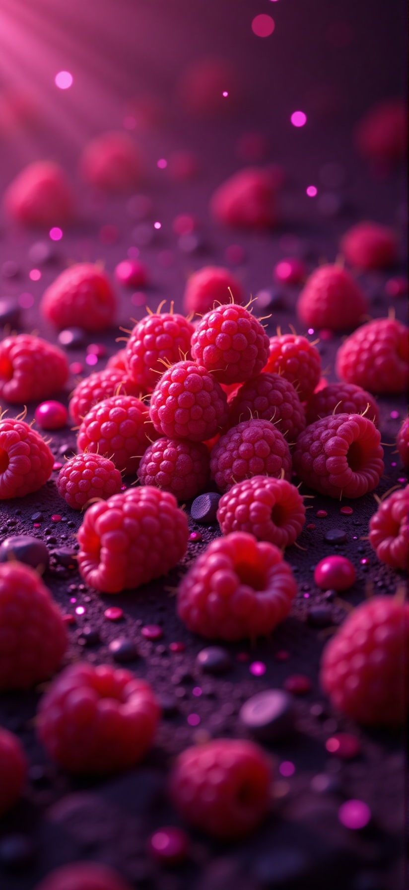Desktop wallpaper for your phone with lots of raspberry,  raspberry light filter for color saturation,  color on Tensor.Art