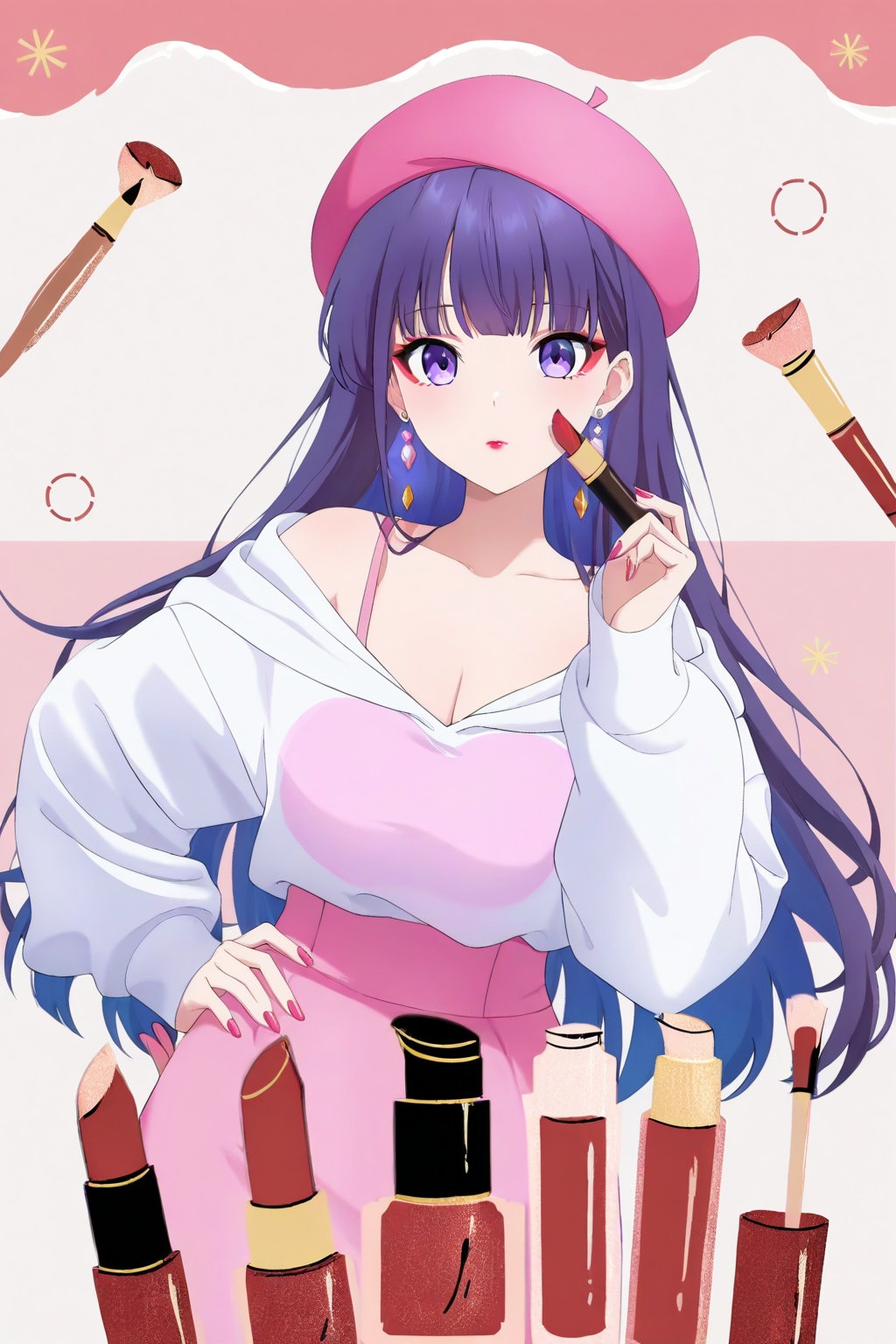 1girl,  Beauty_poster,  Cosmetic_poster on Tensor.Art