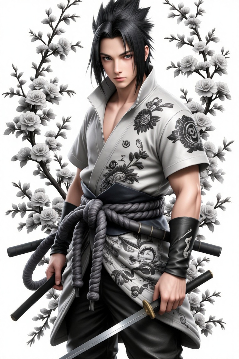 floral_frame_effect,  sasuke_movie,  ninja warrior on Tensor.Art