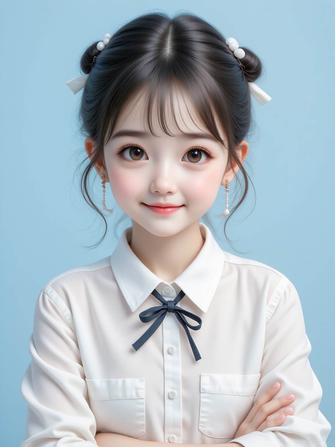 25 - year - old young woman,  facing the camera directly,  a professional and confident expression on her face on Tensor.Art