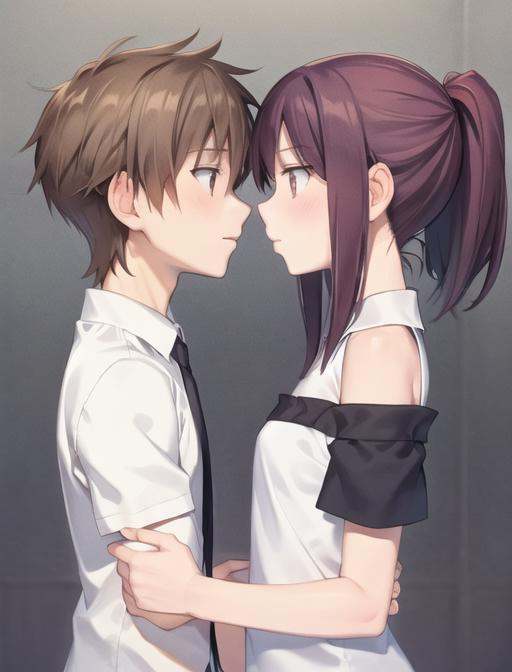 InminentKiss,  1girl,  short hair on Tensor.Art