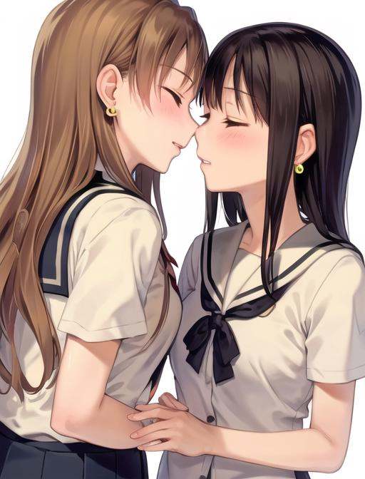 InminentKiss,  long hair,  blush on Tensor.Art