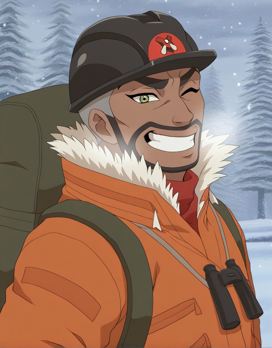 (anime coloring,  anime screenshot) PeonyPkmnILXL,  orange jacket on Tensor.Art