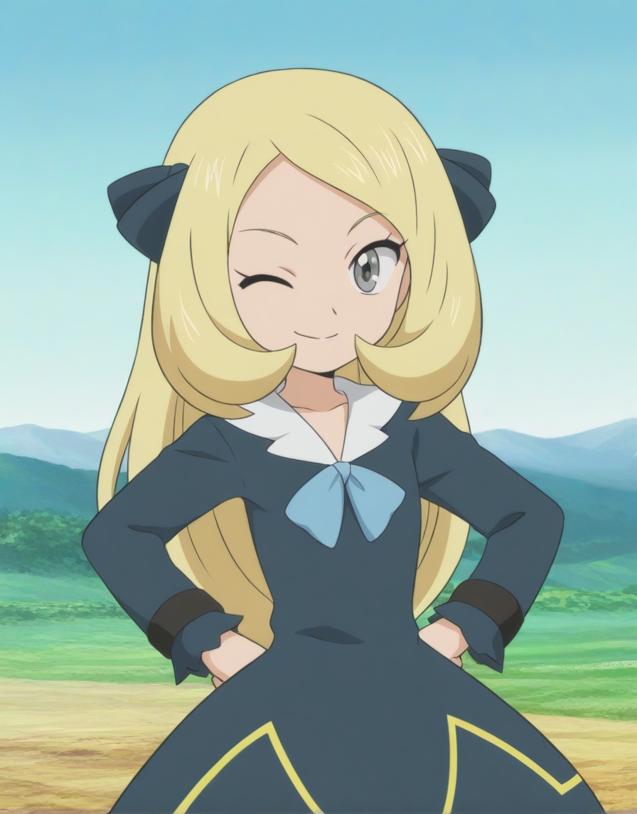 (anime coloring,  anime screenshot) CynthiaYoungILXL,  1girl on Tensor.Art