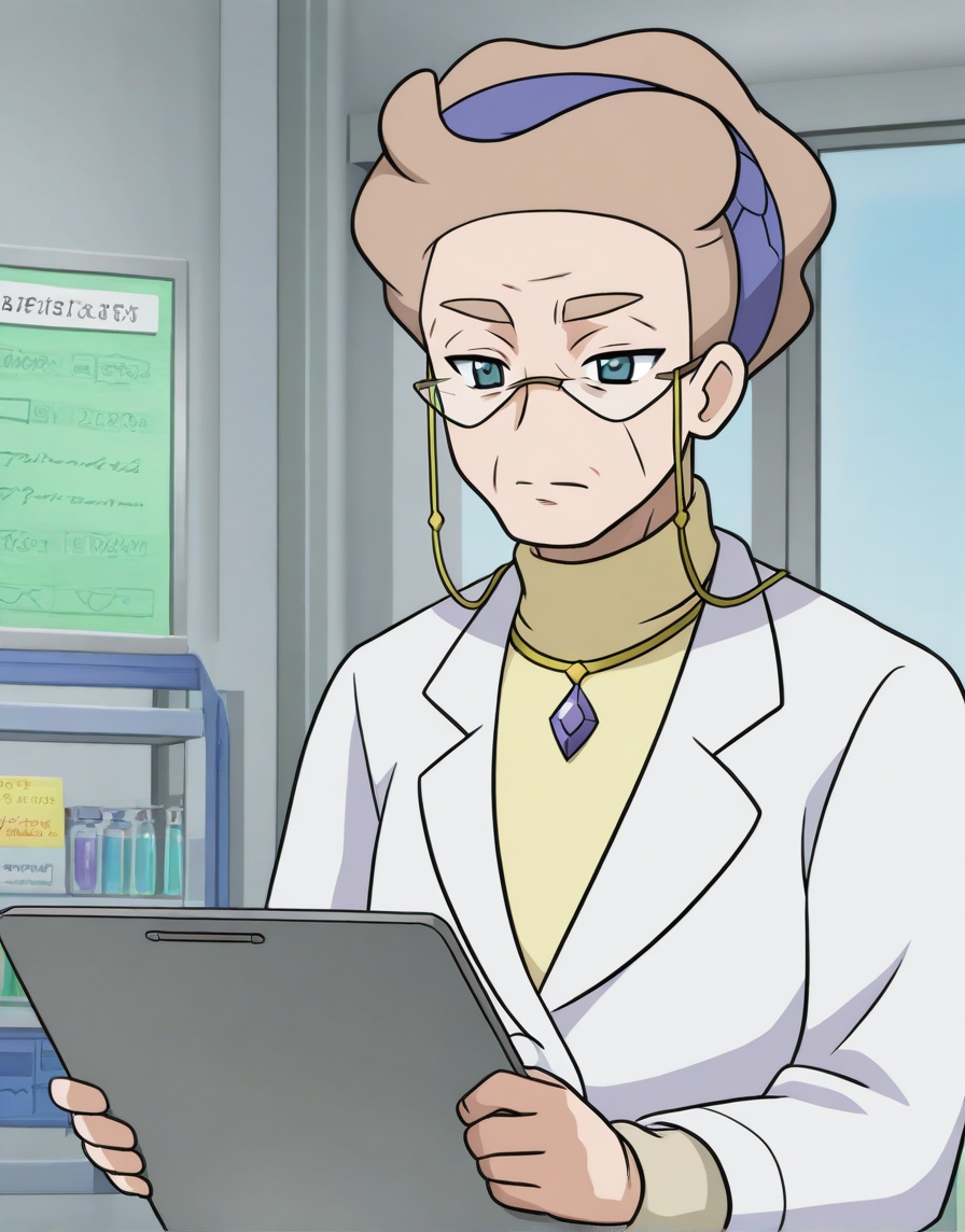 (anime coloring,  anime screenshot) MagnoliaPkmnILXL,  lab coat on Tensor.Art