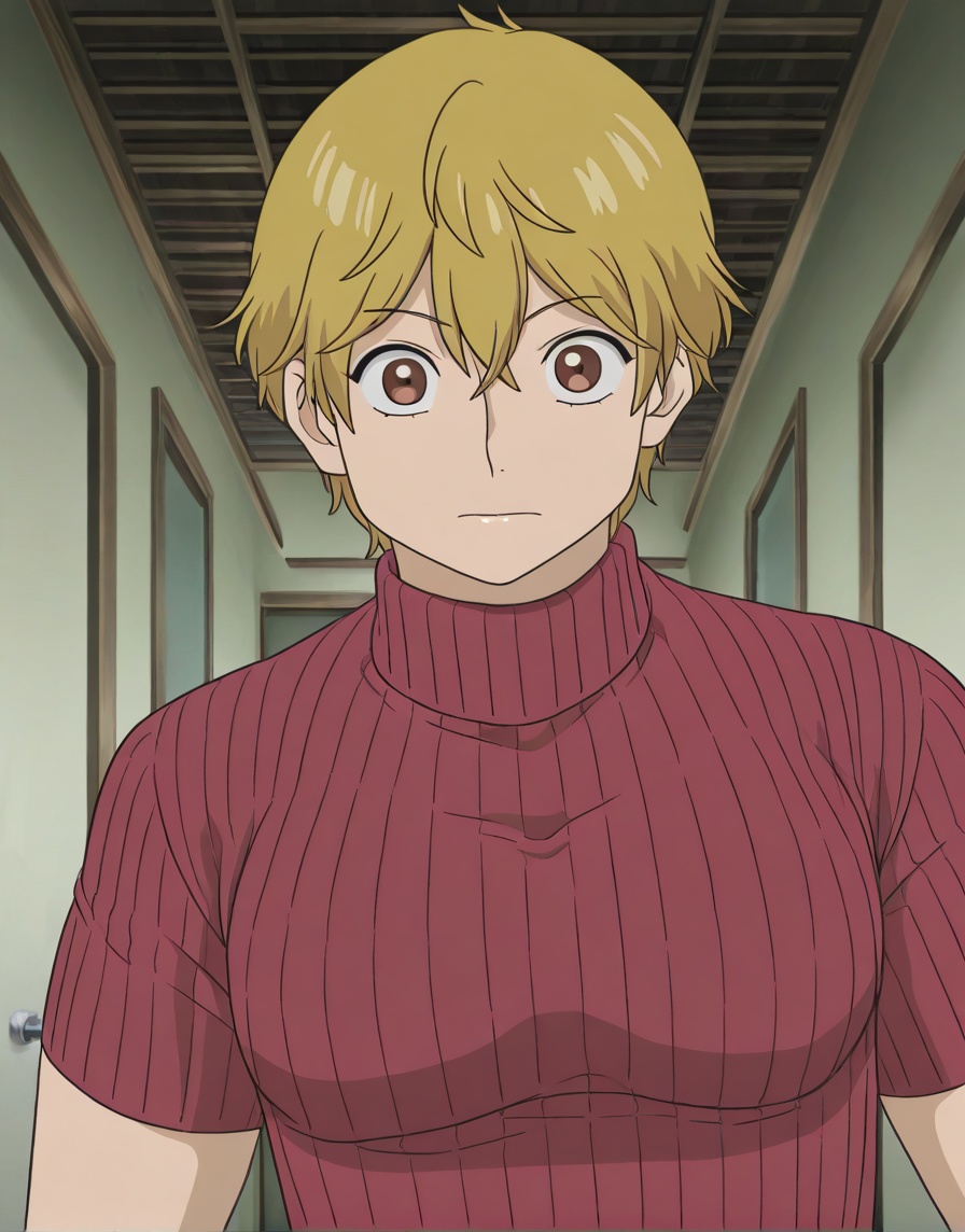 (anime coloring,  anime screenshot) MikiKinemiILXL,  sweater on Tensor.Art