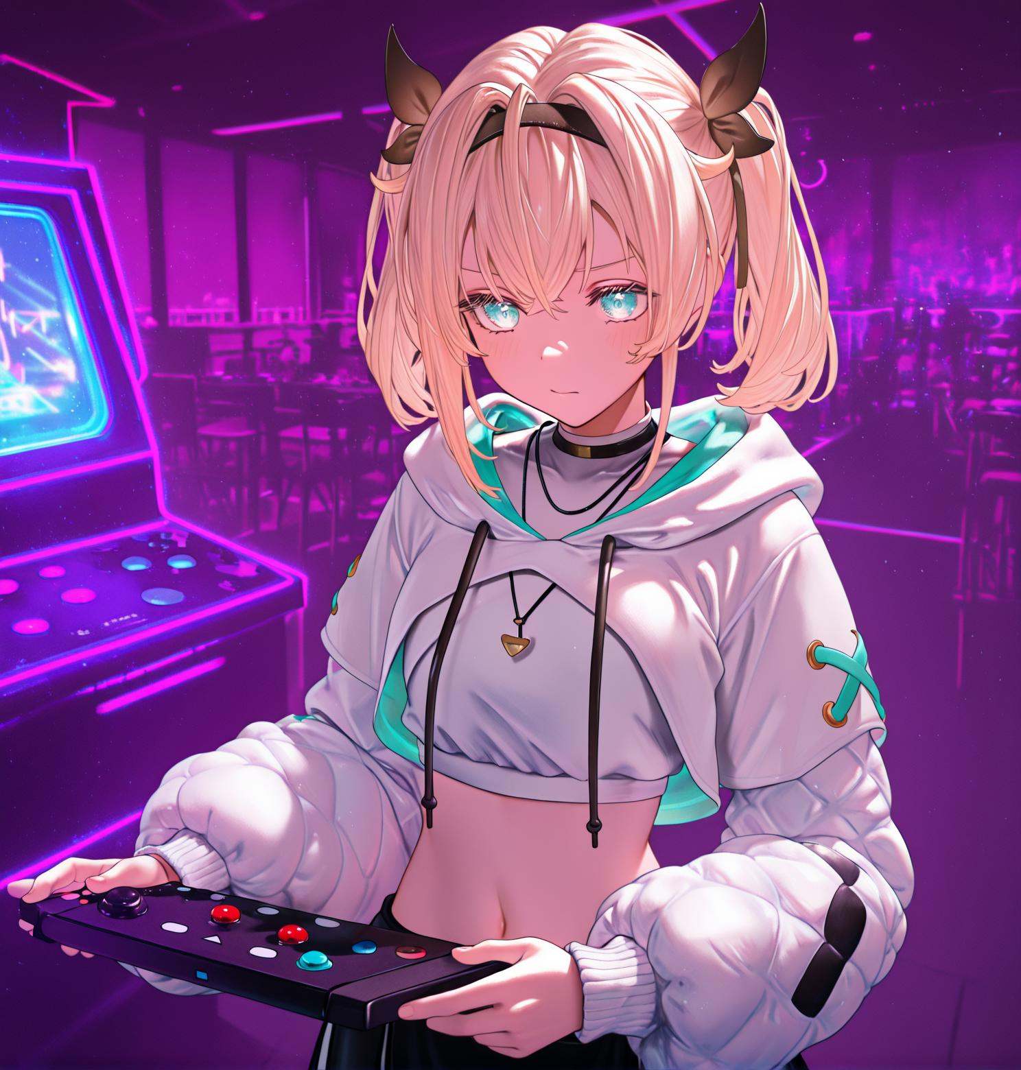 indoors,  arcade,  arcade cabinet on Tensor.Art