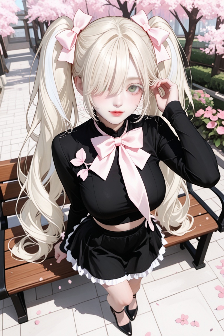 A woman with very long hair,  big eyes,  Jade green eyes on Tensor.Art