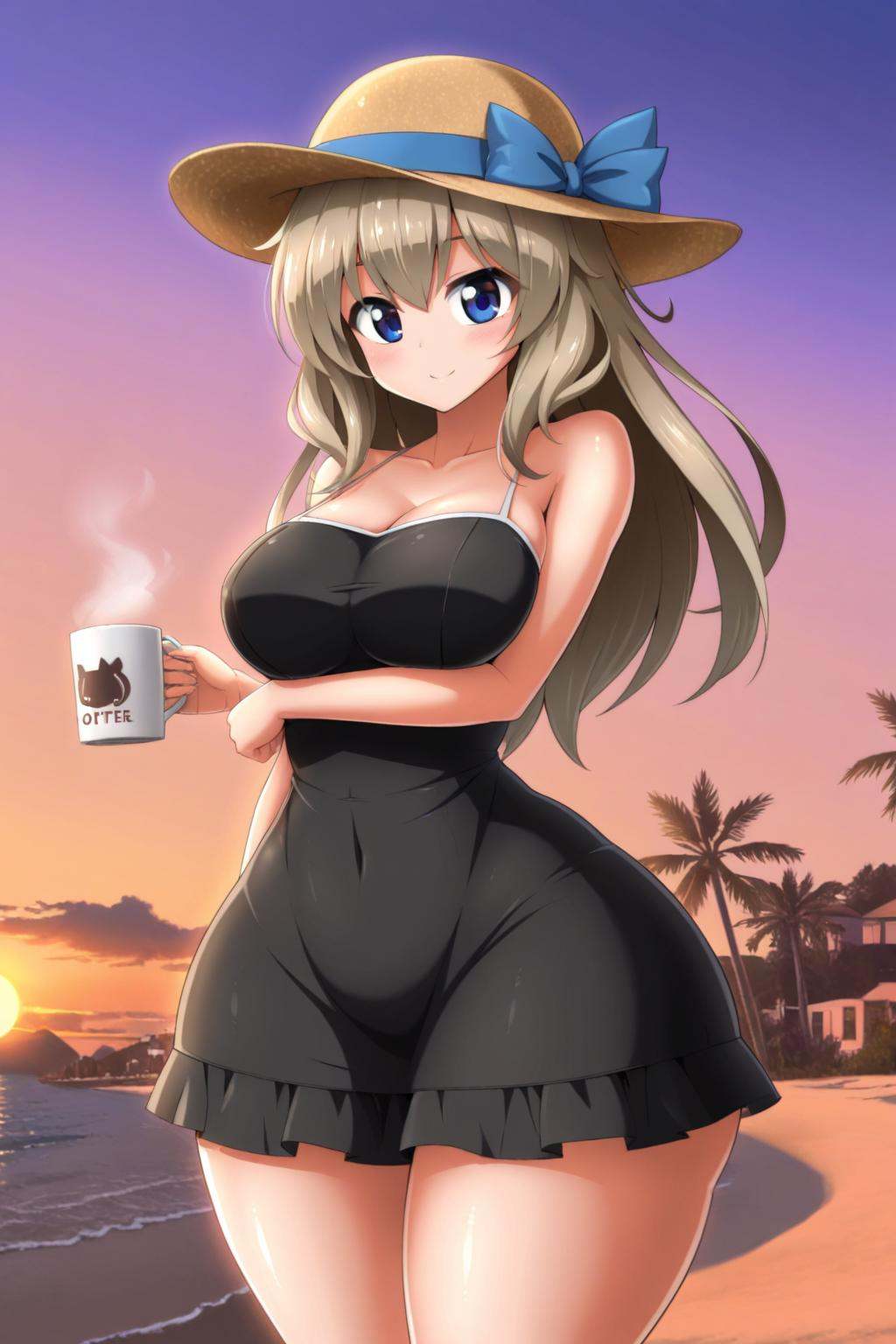 selene,  (wide hips),  light brown hair on Tensor.Art