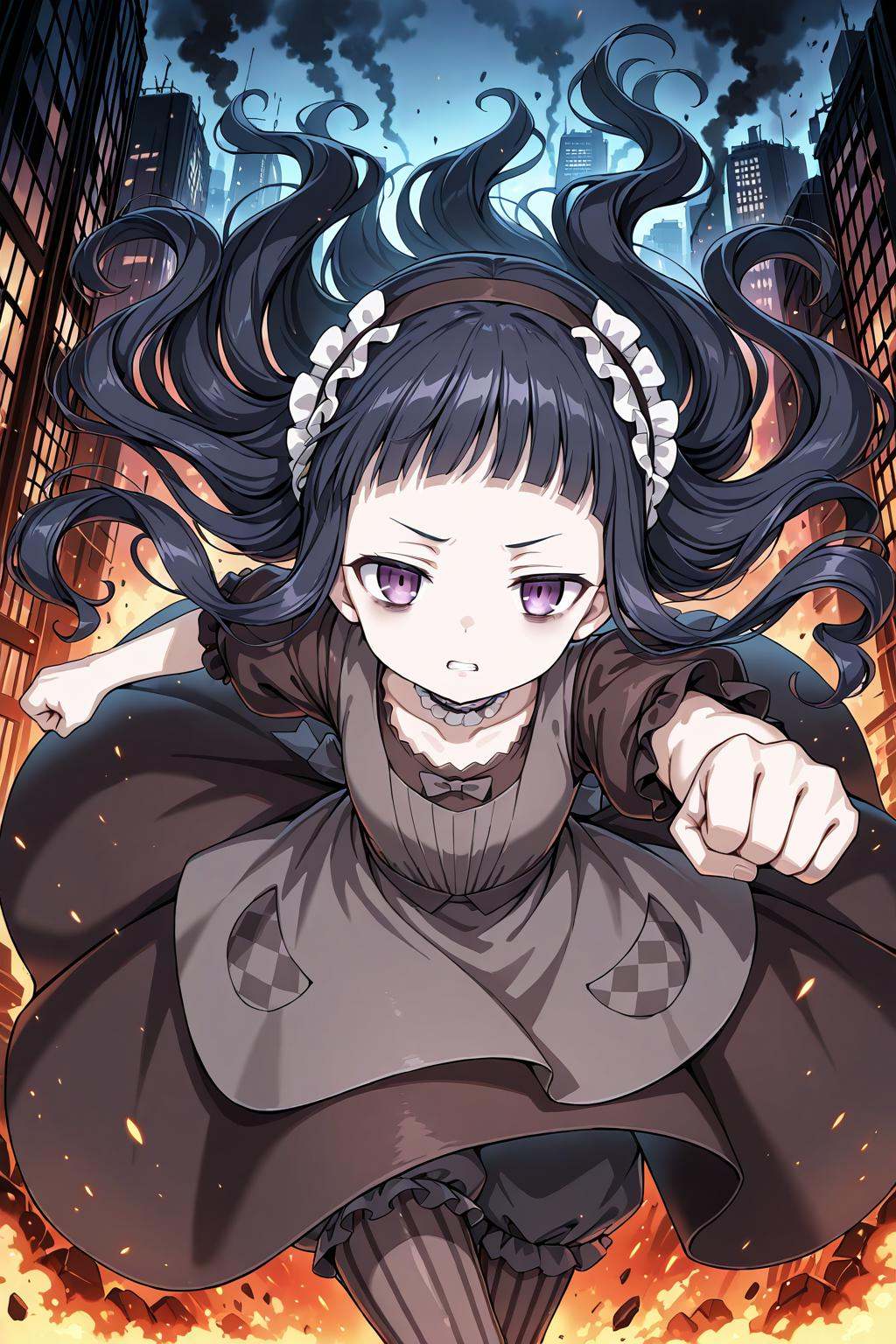 hardgore alice,  black dress,  frilled choker on Tensor.Art