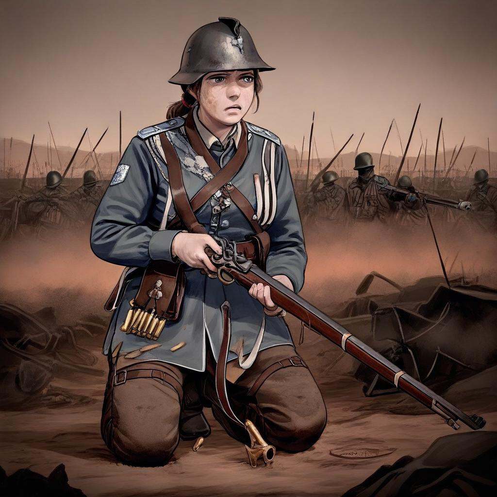 Flintlock Rifle,  solo,  military uniform on Tensor.Art