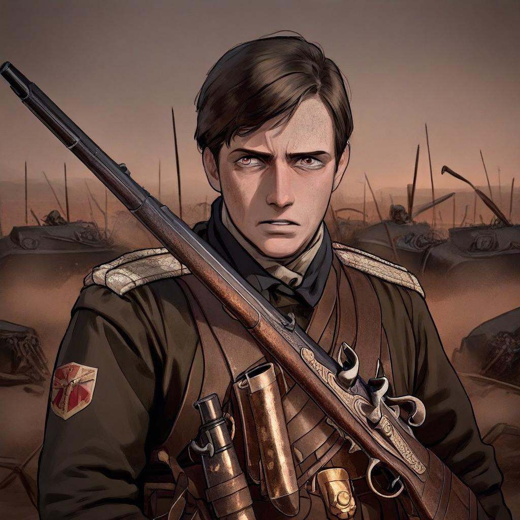 Flintlock Rifle,  solo,  military uniform on Tensor.Art